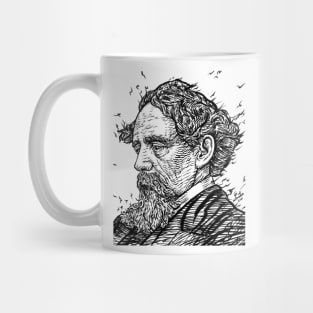 CHARLES DICKENS - ink portrait .2 Mug